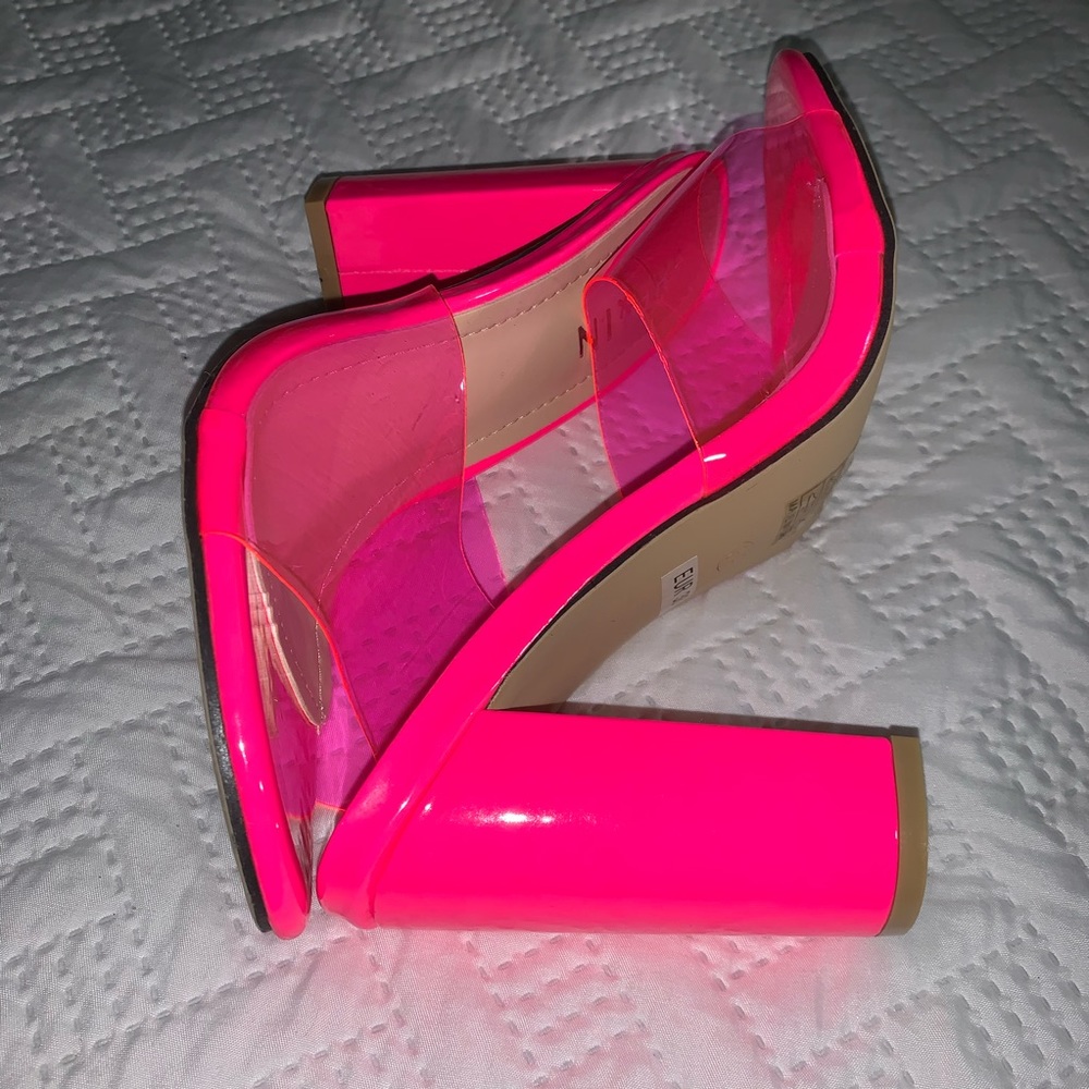 Neon pink heels